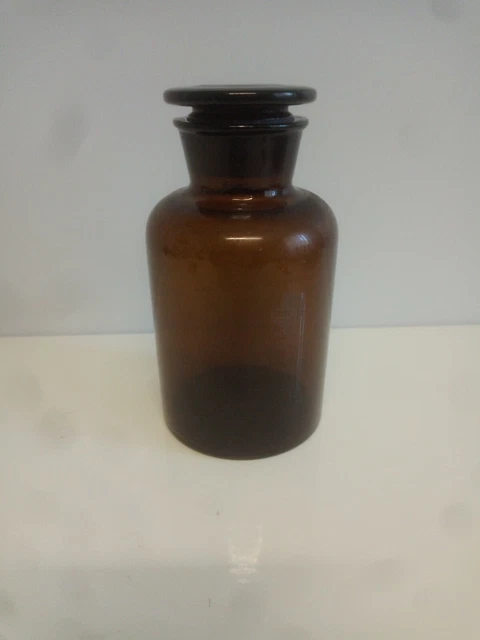 Vaso Vetro Farmacia Antico CONTENITORE EPOCA FINE XIX SEC albarello scientifico