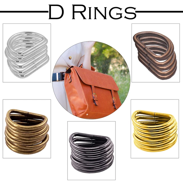 D Rings for Webbing Buckle DIY for Bag Dog Collar Handbag Purse Metal 2/10/20pcs