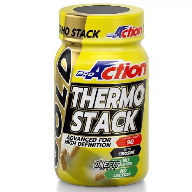 Proaction Thermo Stack Gold 90 cpr. Termogenico Bruciagrassi con Tirosina Fucus