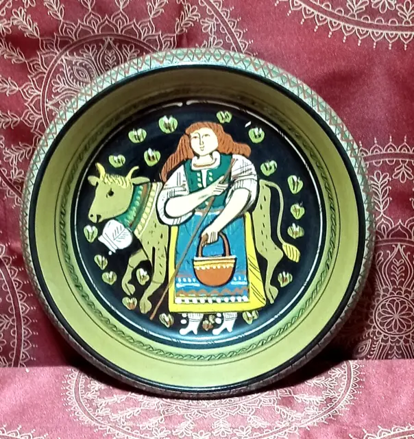 Schneider Steffisburg Pottery - Folk Art Bowl 9.5" Signed on Back