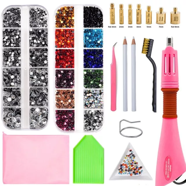 Hotfix Applicator Hot Fix Rhinestone Setter Tips Crystal Tools Set Bedazzler Kit