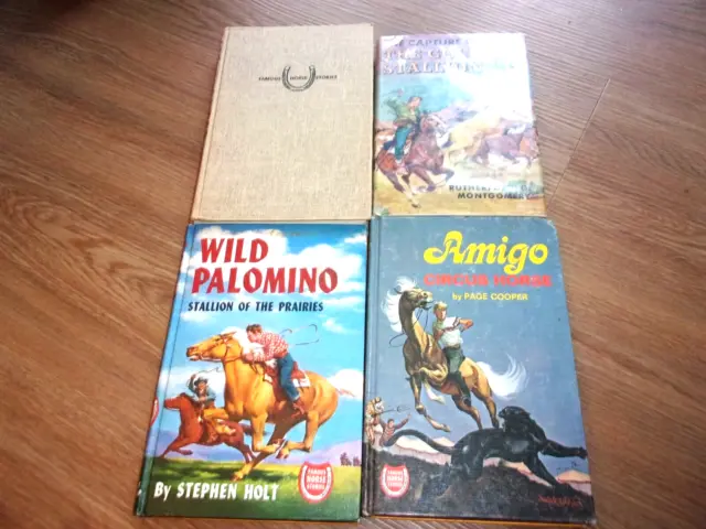 Famous Stories Victory Montgomery Amigo Cooper Wild Palomino Holt Horse Book Lot