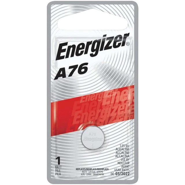 Energizer A76 Alkaline Button Battery A76BPZ Energizer A76BPZ 039800110909