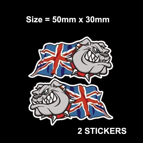 British Bulldog Union Jack Splat Decal Sticker – 110x73mm – For Car, Van, Window, Laptop (Glossy Vinyl)