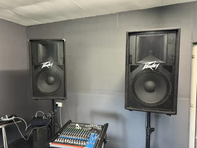 Pair 400W Peavey Pv115 Passive PA 15”Speakers