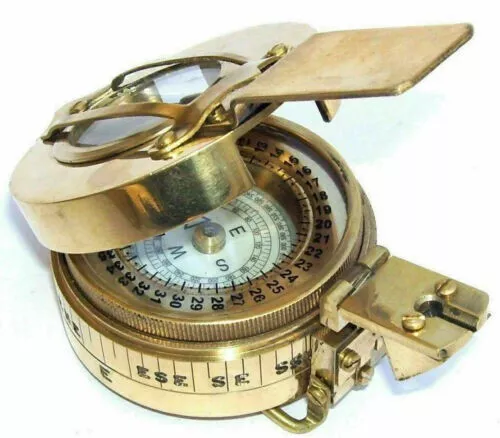 Compass Prismatic Engineering Military Brass Vintage Nautical Gift Antique Style