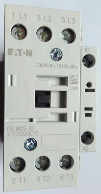 DILM25-10(230V50HZ,240V60HZ) - Power Contactor 4NO 230V 25A 11kW, Eaton