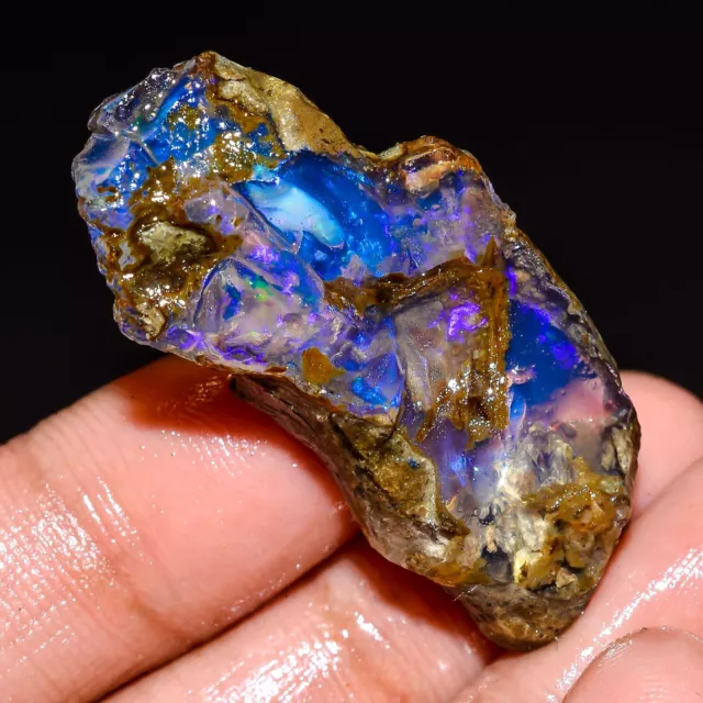 Opal rough Welo Feu Noir Brut ethiopian Cristal Pierre Précieuse 28 CT