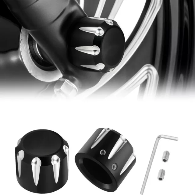 Black Street Glide Accessories Billet Aluminum Front Axle Cover  for Harley