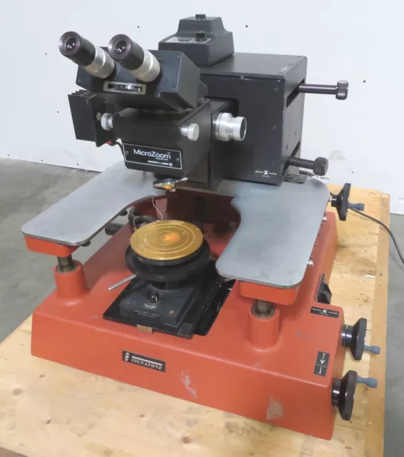 C185217 Signatone S-250-6 Wafer Prober 5" Vacuum Hot Chuck, MicroZoom Microscope