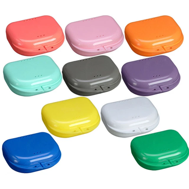 Dental Orthodontic Retainer Denture Storage Case Box Mouthguard Container