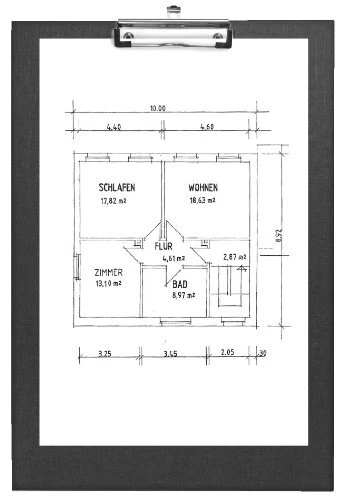 Veloflex 4813980 Clipboard A3 Vertical Made of PP with Linen Texture Clasp Ru...