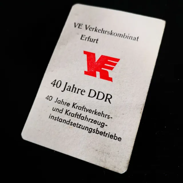 Taschenkalender VEB Verkehrskombinat Erfurt / Kraftverkehr   DDR