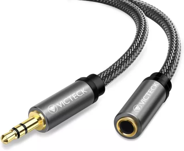 Rallonge Jack Audio 5M, Nylon Tressé Jack Stéréo Câble 3.5Mm Mâle Vers Femelle D