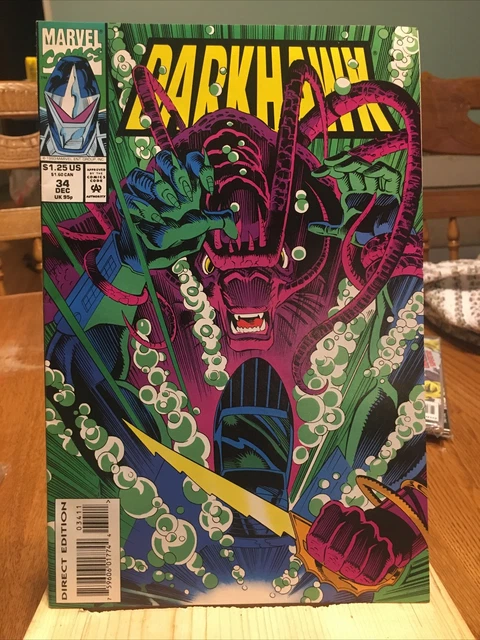 MARVEL COMICS: : DARKHAWK Vol. 1 No. 34 Dec . 1993.  STAN LEE PRESENTS
