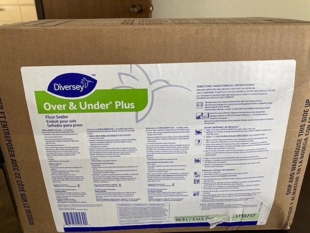 DIVERSEY 5118737 Over & Under Plus Floor Sealer 5 gal