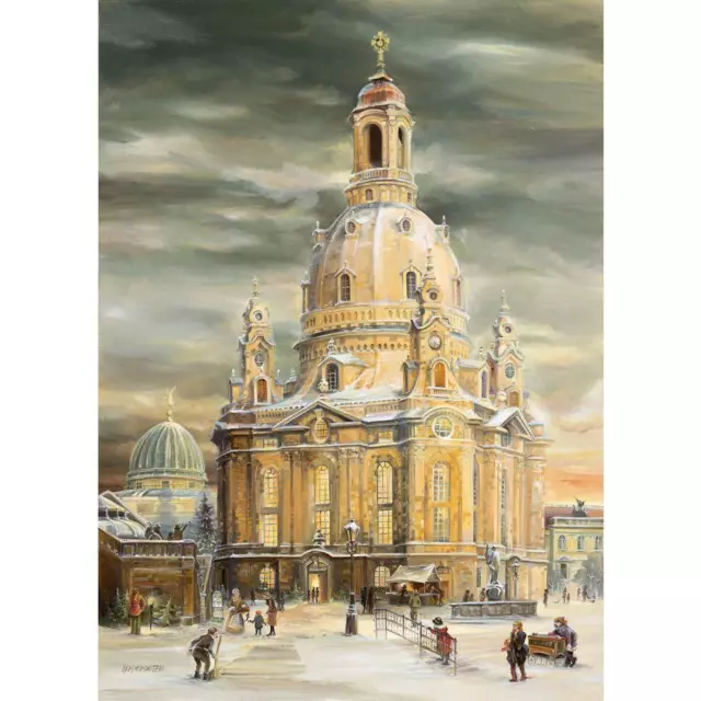 Adventskalender Dresdner Frauenkirche 38,0 x 26,0 cm von Brück & Sohn