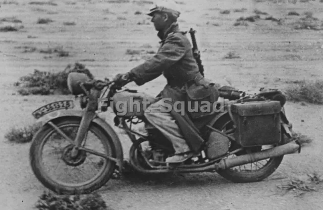 WW 2 GERMAN Photograph, Afrika Korps Near WW1 Italian Monument