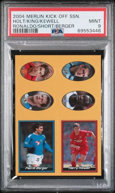 Merlin Kick Off 2004 Holt King Kewell Ronaldo Short Berger Psa 9