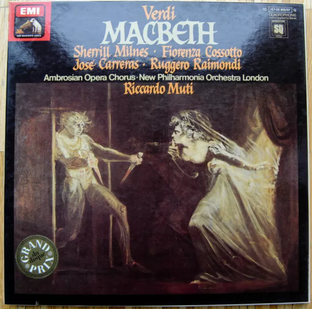 Schallplatte LP Vinyl Box Verdi Macbeth, Riccardo Muti, 3er Box, EMI