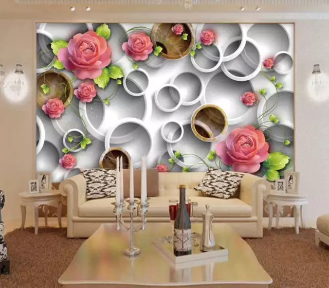 Novel Dazzing Peony 3D Full Wall Mural Photo Wallpaper Printing Home Kids Decor