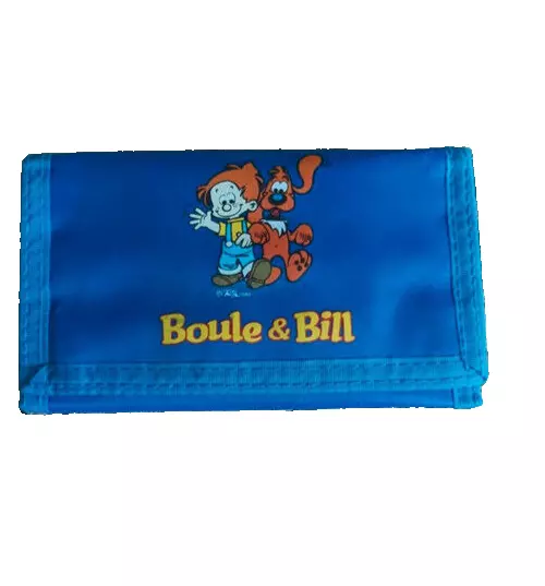 BOULE ET BILL PORTEFEUILLE PORTE MONNAIE A SCRATCH VINTAGE 1989 bleu jaune TBE