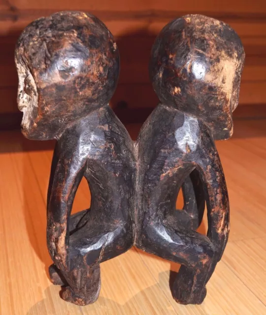 Antique African Lega Tribe Male Female Couple Figure Bwami Society Congo, Africa
