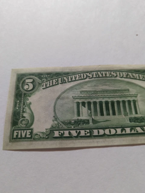 US $5 Five Dollar SILVER CERTIFICATE Series 1934A - Blue Seal 6
