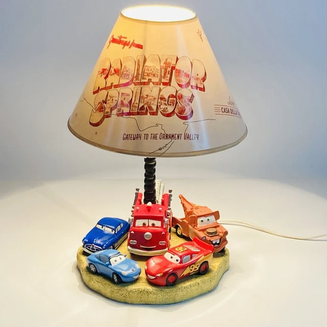 DISNEY PIXAR CARS Table Lamp 3D Radiator Springs Base With Shade