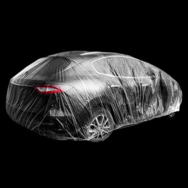 Clear Disposable Car Cover Temporary Universal Rain Dust Garage