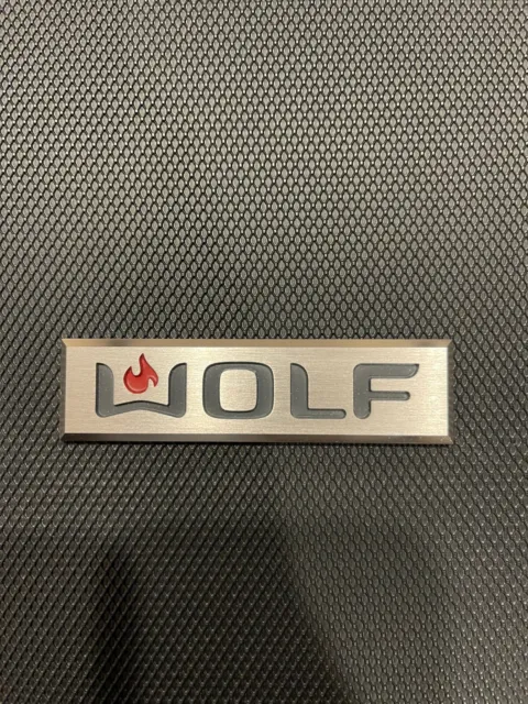 WOLF Appliance Badge Range Hood Stove Emblem Nameplate Adhesive 3M Decal Logo