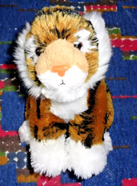 Bb / Doudou Peluche Dani Creations Tigre Blanc Marron Noir 17 Cm Quasi 9