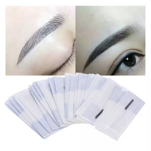 50Pcs Microblading Needles Tattoo Permanent Makeup Manual Eyebrow Blade