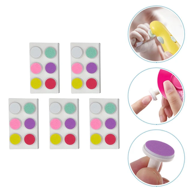 30 piezas Cortador de uñas eléctrico acolchado de repuesto almohadillas para uñas para bebés