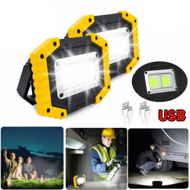 30W LED Work Light Floodlight Lamp USB Rechargeable Camping Night Light Portable