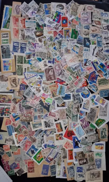 Gros lot de timbres vrac FRANCE oblitérés #A