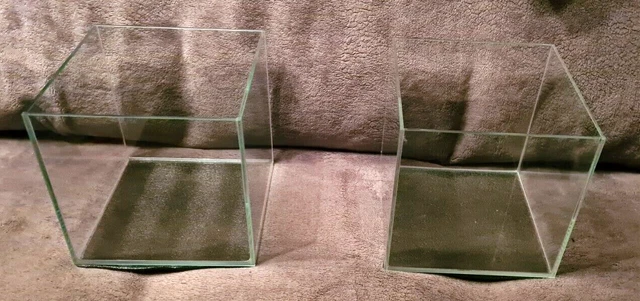 1x Ultra Clear Glass Aquarium Betta / Siamese Fish Tank 5mm Glass 25 x 25 x 25cm 2