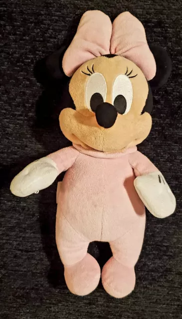 Disney Parks Disney Babies Plush Baby Minnie Mouse Stuffed Animal 14" Pink