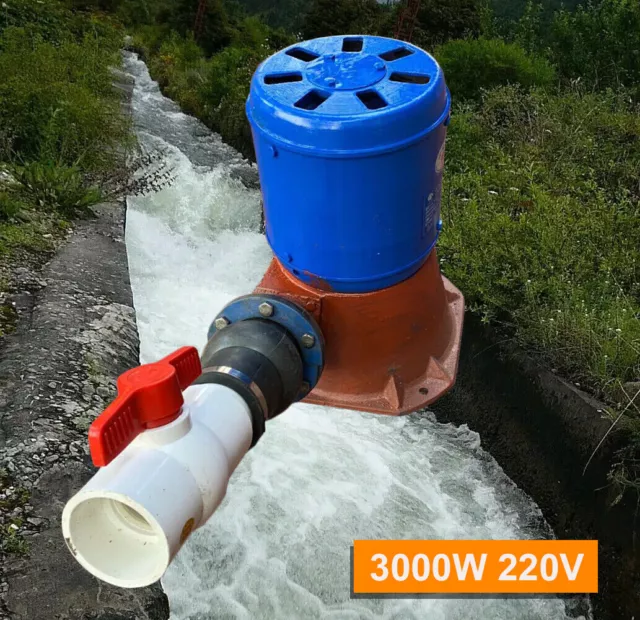 Turbina hidroeléctrica de agua 3KW 220V Pelton generador de impulso hidroeléctrico bajas RPM