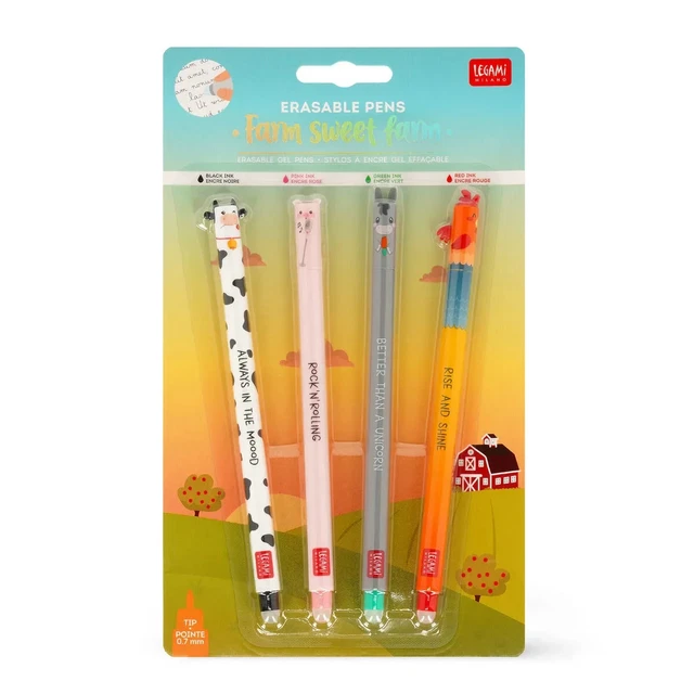 Stylos Gel Effaçables Legami - Édition Limitée Halloween "The Boo Crew" - Neufs Avec étiquettes