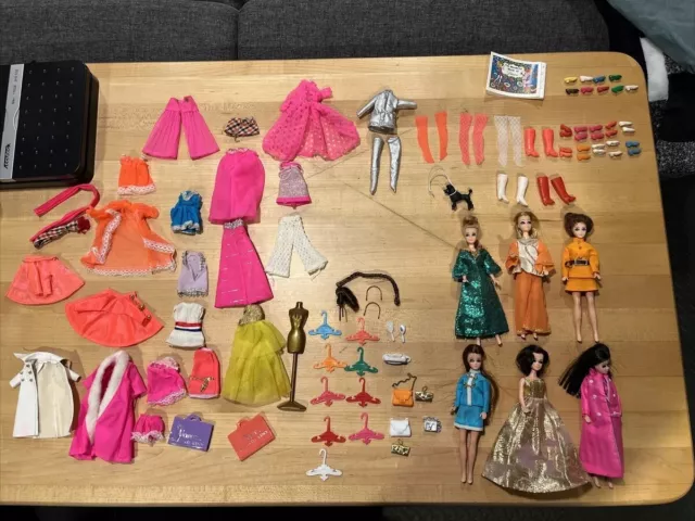Vintage Topper Dawn Doll -Mixed Lot of Dolls and Accessories ~ 1970s