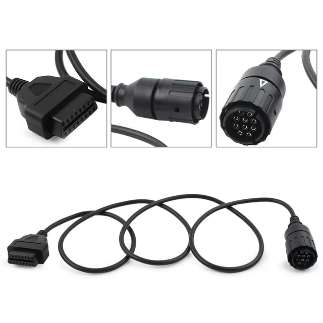 Motorcycle 10 Pin Adaptor to 16 pin ICOM-D Cable For BMW 1996-2016
