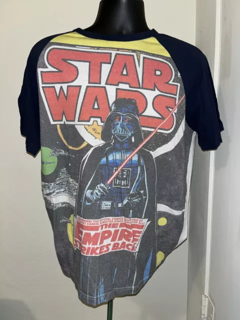 Star Wars The Empire Strikes Back T Shirt Comic Inspired Darth Vader Men XL