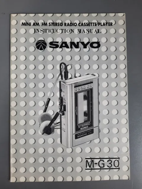 Original Betriebsanleitung SANYO M-G 30 Mini AM/FM Stereo Radio Kassetten Player