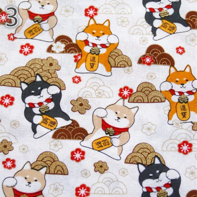 Japanisch Kimono Stoff Tuch Fortune Katze Hund Baumwolle Vorhang DIY Tischtuch