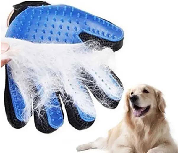 Dog Pet Grooming Glove Silicone Cats Brush Comb Deshedding Hair Gloves Dogs Bath