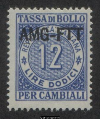 AMG Trieste Letters of Exchange Revenue Stamp, FTT LE31 mint, F-VF