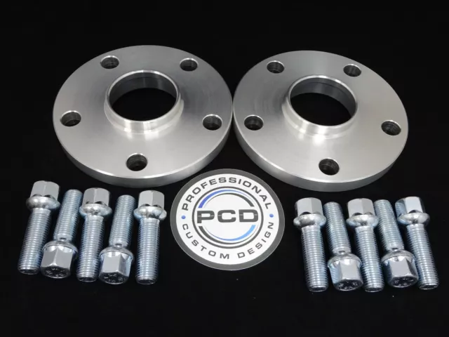 20mm VW AUDI 5x112 Hubcentric Wheel Spacers, 57.1 bore 10 RADIUS Bolts UK Made