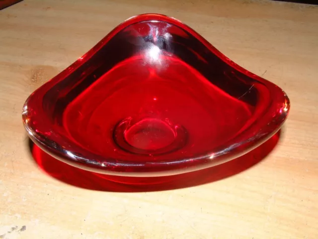 VINTAGE WHITEFRIARS ~ 9515 RUBY CASED " EYEBATH "  BOWL Geoffrey Baxter