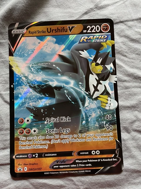 Pokmon Jumbo Card Pokmon TCG: Rapid Strike Urshifu V Jumbo Promo Card (SWSH107) - Ultra Rare NM/M Condition Urshifu V Price Pokmon Jumbo Card Pokmon TCG: Rapid Strike Urshifu V Jumbo Promo Card (SWSH107) - Ultra Rare NM/M Condition Urshifu V Price